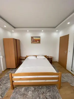 a bedroom with a large bed in a room at Ceka Apartments in Ulcinj