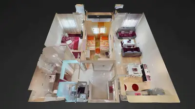 an overhead view of a house with a room at Piano Apartments Delta City in Podgorica