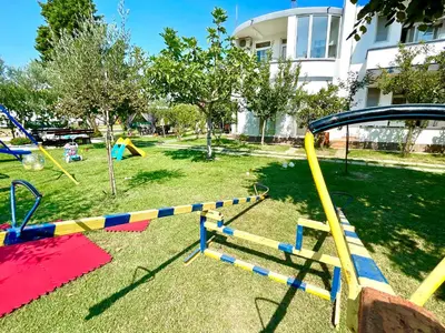 a park with a bunch of playground equipment at Apartments Flamingo in Ulcinj