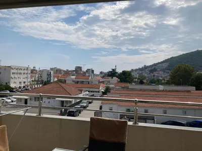a view of a city from a balcony at Apartments Batalo in Budva