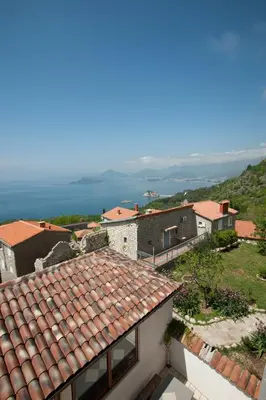a view from the roof of a house at Apartments Đurašević in Sveti Stefan