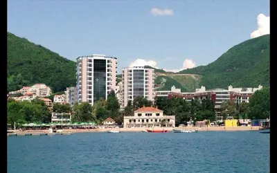 a city on the shore of a body of water at Elena&Fontana Apartment in Budva