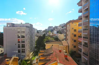 a view of a city with buildings at Andrey Apartment in Budva