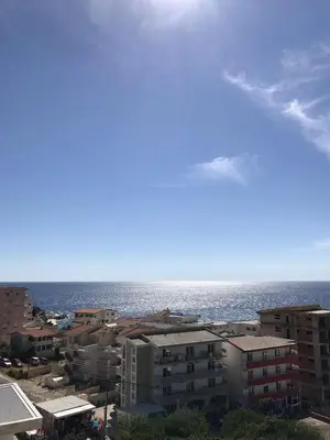 a view of a city and the ocean at Apartment Melina in Dobra Voda