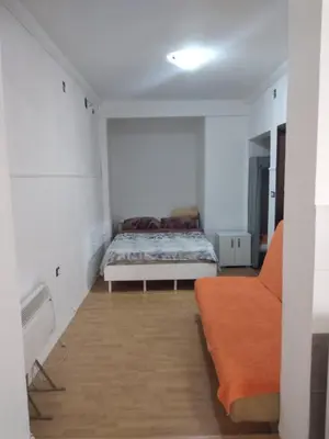 a bedroom with a bed and a couch in it at Sweet Dream Rooms in Podgorica