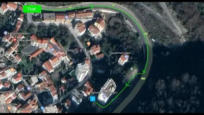 a map of a residential area with a freeway at Belveder Montenegro in Rafailovici
