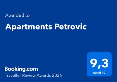 a blue sign with the text augmenteduments derivative at Apartments Petrovic in Krimovice