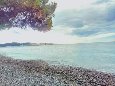 a view of the beach and the water at Villa Roan in Bar