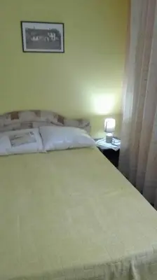 a bedroom with a bed and a picture on the wall at Guesthouse Bato in Virpazar