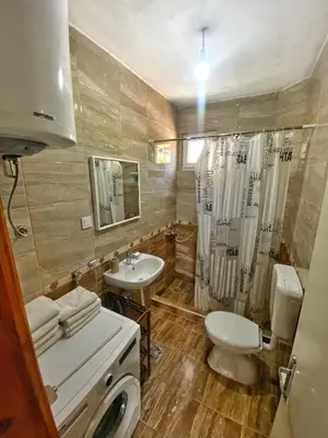 a bathroom with a toilet and a sink at Rajovic Apartments in Tivat