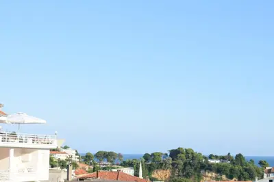 a view of the city from the roof of a building at Villa Guci in Ulcinj