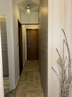 a hallway with at Lux Apartment MMS1 in Krimovice