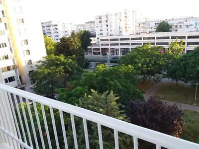 a balcony with trees and buildings in a city at Holiday Home Duka's in Bar
