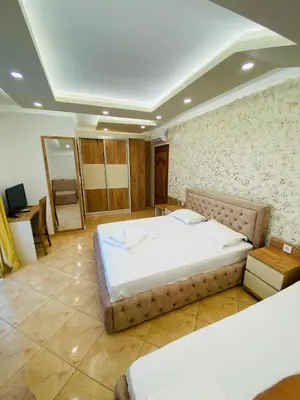 a bedroom with a large bed in a room at Apart Hotel Llolla in Ulcinj