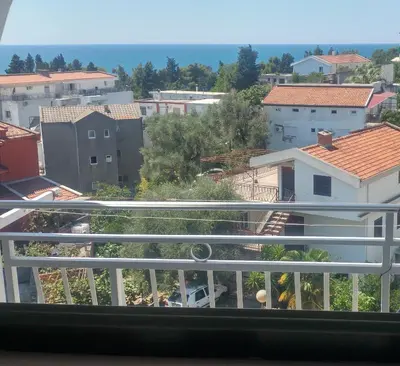 a view of a city from a balcony at Apartmani Vitic in Bar