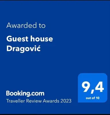 a screenshot of a guest houseprogramvisor with the text awarded to guest houseprogram at Apartmani Dragović in Sveti Stefan