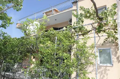 a building with trees in front of it at Guest House Olga in Budva