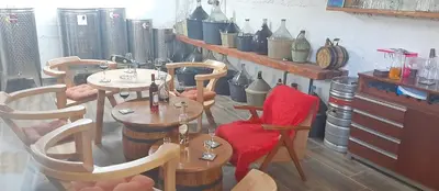 a group of tables and chairs in a room at Vila Pegaz in Virpazar