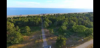 an aerial view of a road next to the ocean at Casa Al Mare in Ulcinj