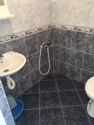 a bathroom with a shower and a sink at Apartmani Vuković in Sutomore