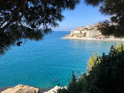 a view of a body of water with a beach at Long Beach Apartment in Ulcinj