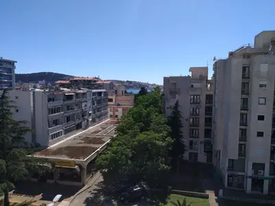 a view of a city with tall buildings at Apartman Ivona in Bar