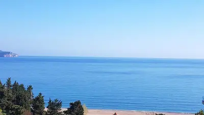 a view of a large body of water at Apartments Ivanović in Budva