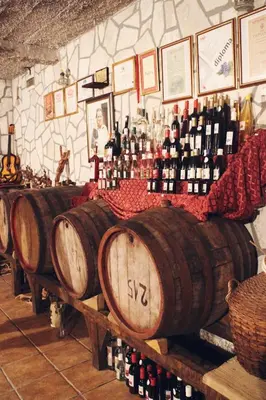 a bunch of wine bottles are lined up in a room at Studio and winery Kalimut in Virpazar