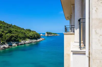 a view of a river from a building at Regina del Mare in Bar