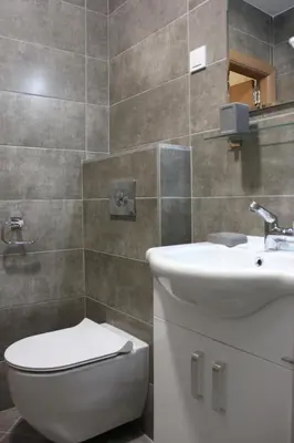 a bathroom with a toilet and a sink at Apartment Jabucanin in Cetinje