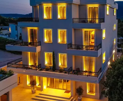 an image of a building with lights on at Avanti Hotel & Spa in Budva
