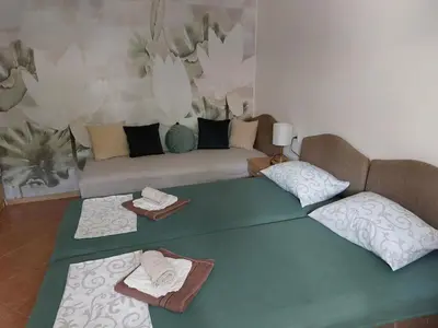 a living room with two couches and a couch at Vicky Apartments in Kotor
