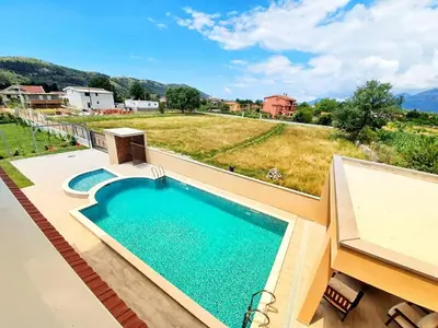 a swimming pool on top of a building at Vila Uma in Bar