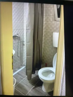 a bathroom with a toilet and a shower at SARA BUDVA in Budva
