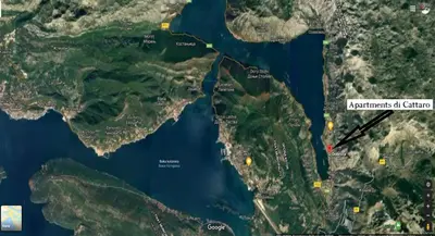 a map of the british columbia mainland at Fiore di Cattaro **** Lux Apartment with Parking in Kotor