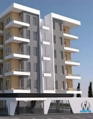 an architectural rendering of a building with balconies at Apartment All Seasons in Ulcinj