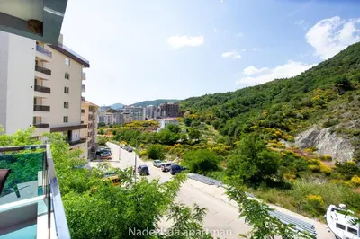 a view from the balcony of a building at Marina Becici in Becici