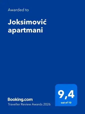 a screenshot of a phone with the text awarded to jossaminearantarantarant at Joksimović apartmani in Bar, Susanj
