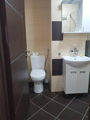 a bathroom with a toilet and a sink at Apartments Knežević in Ulcinj