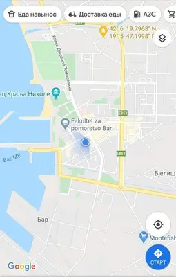 a screenshot of a google mapsktopktopktopktopktopktopktopktopktopktop at Vi studio city center 2min to sea in Bar