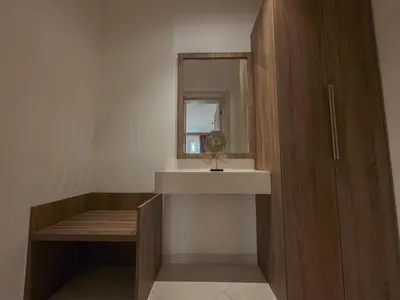a bathroom with a sink and a mirror at Casa Nita in Ulcinj