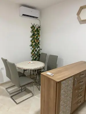 a meeting room with a table and chairs at Kotor Apartman Green Sailor in Kotor
