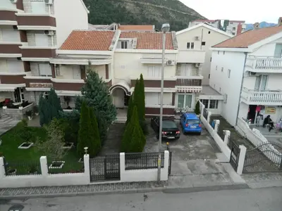 a view from the balcony of a building at Mena apartmani in Budva