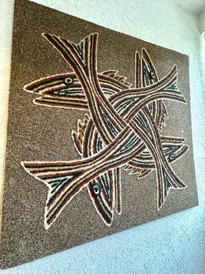 a drawing of a starfish on a piece of paper at The Four Fish in Petrovac na Moru