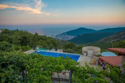 a villa with a swimming pool in the mountains at Villa Marija **** with private pool in Budva