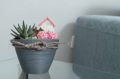 a planter with a bird house and a plant at Apartment Milos in Kotor