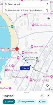a map of versailles with the attractions at Apart sunset in Bar