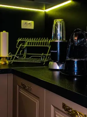 a blender sitting on top of a kitchen counter at Beautiful House Lara in Kotor