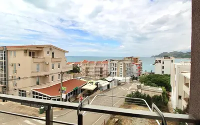 a view from a balcony of a city at 1bd Sea View Apts Veliki Pjesak 