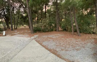 a park with trees and a walkway at Stan na dan Bogdan in Podgorica